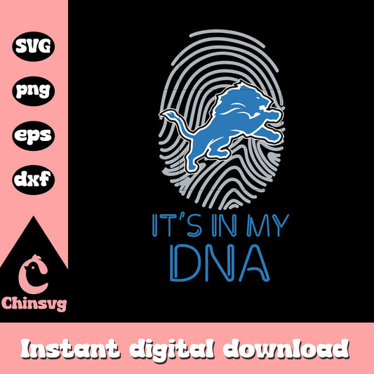 Detroit lions nfl dna fingerfrint svg, pictures of the detroit lions logo svg