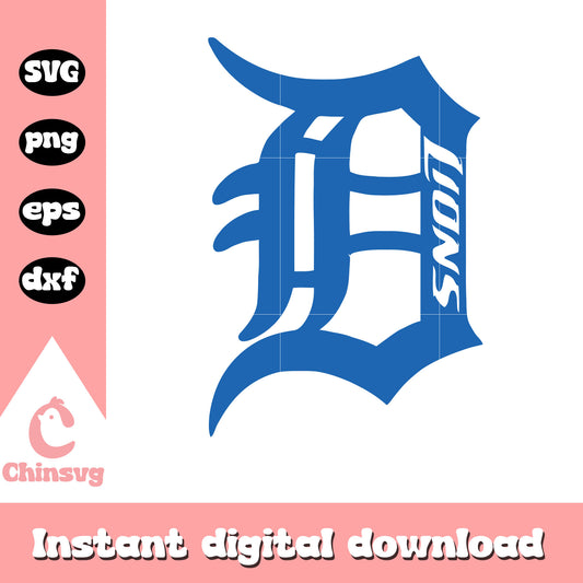 Detroit lions nfl football symbol svg, retro detroit lions logo svg