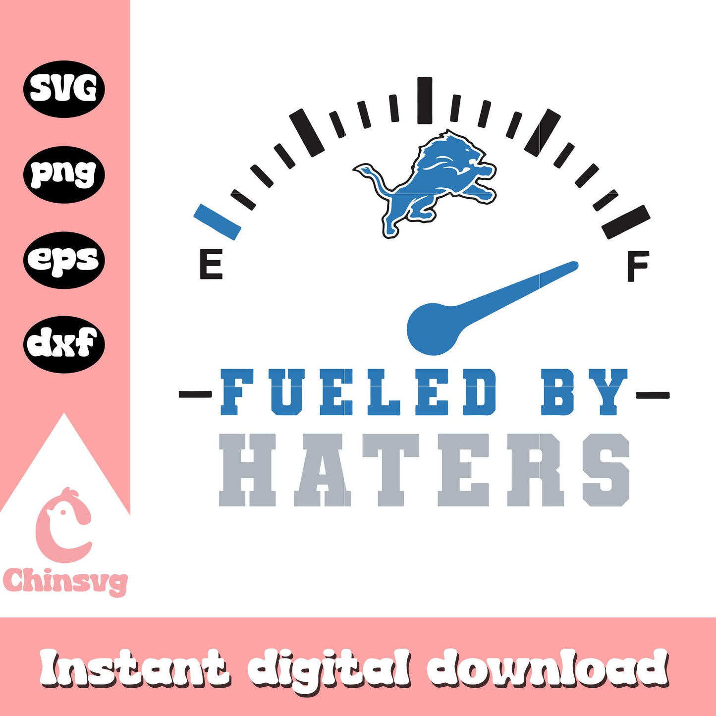 Detroit lions nfl fueled by haters design svg, nfl team detroit lions svg