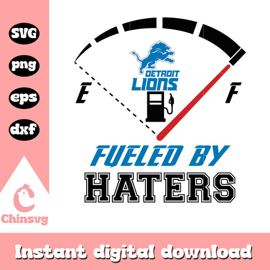 Detroit lions nfl fueled by haters svg, logo clipart detroit lions svg