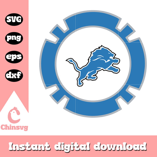 Detroit lions nfl logo design svg, detroit lions nfl team svg