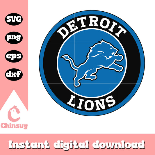 Detroit lions nfl logo football clipart svg, history of detroit lions logo svg