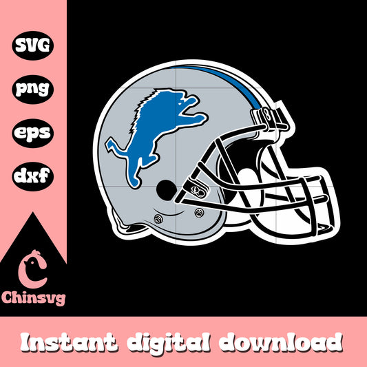 Detroit lions nfl team helmet logo art svg, detroit lions helmet logos svg