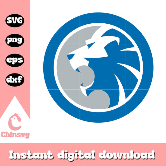 Detroit lions nfl team symbol design svg, cool detroit lions logo svg
