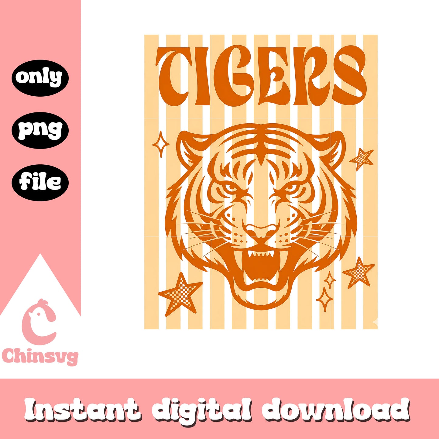 Detroit tigers srtipes football png, tigers logo png, game day png