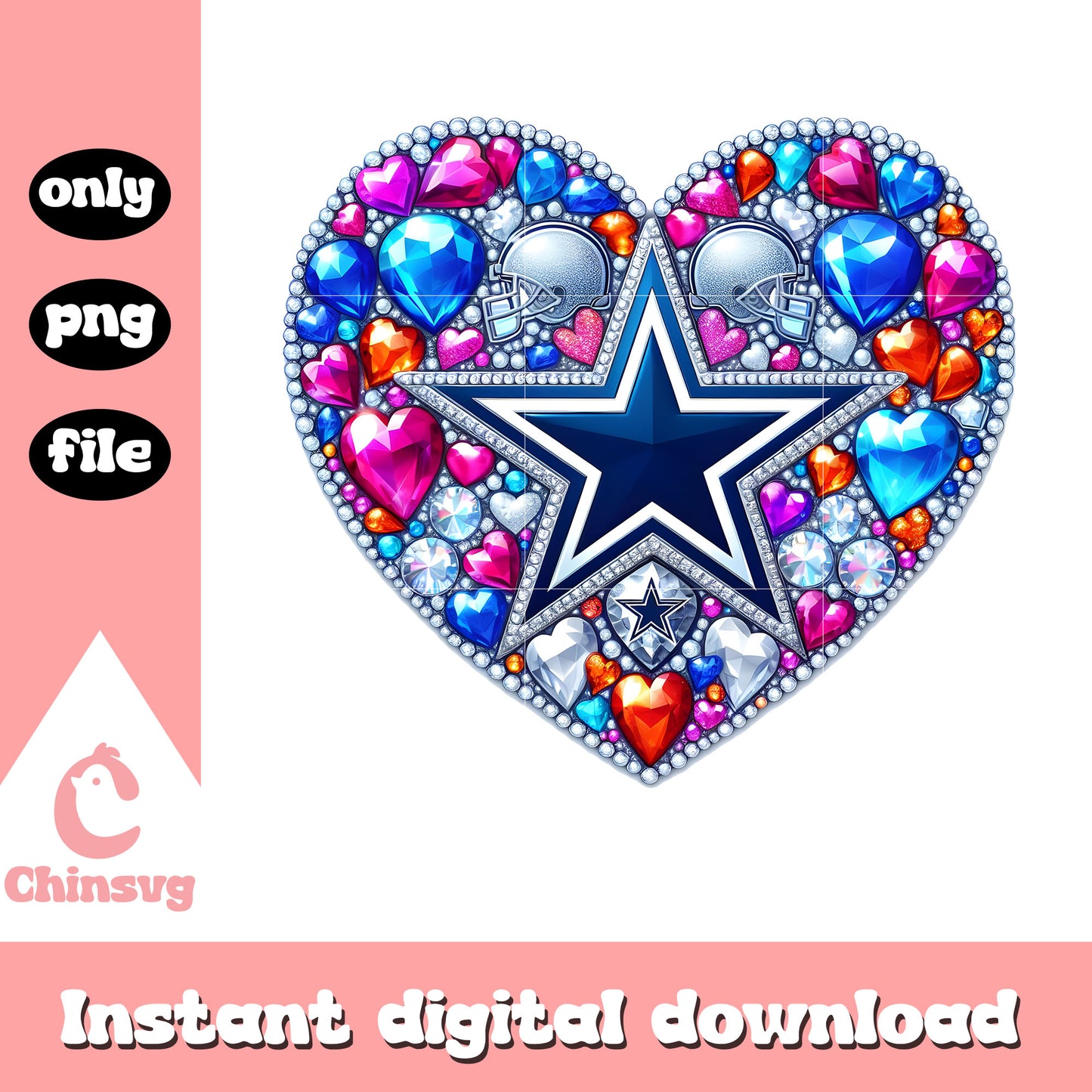 Diamon dallas cowboys cartoon png, nfl dallas cowboys​ png