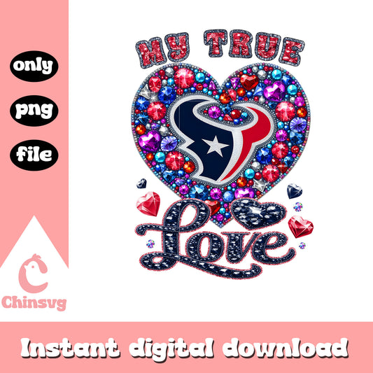 Diamond heart texans custom png, texans football​​​​ png