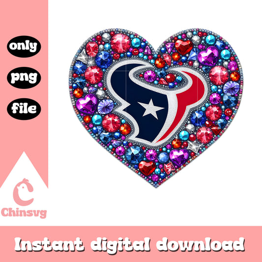 Diamon heart texans red png, houston texans images​​ png