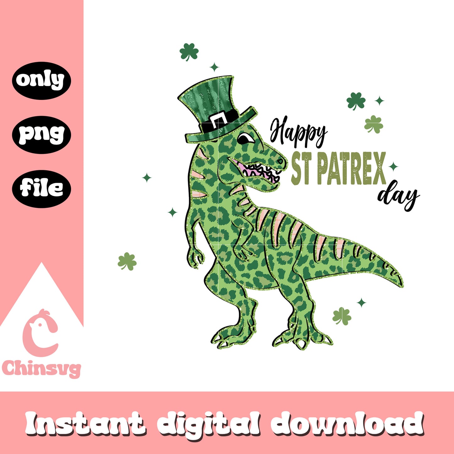 Dinosaur cartoon st patrick’s png, happy st patrick's day​ png