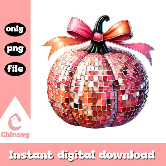 Disco pumpkin halloween vibes design png, happy halloween png