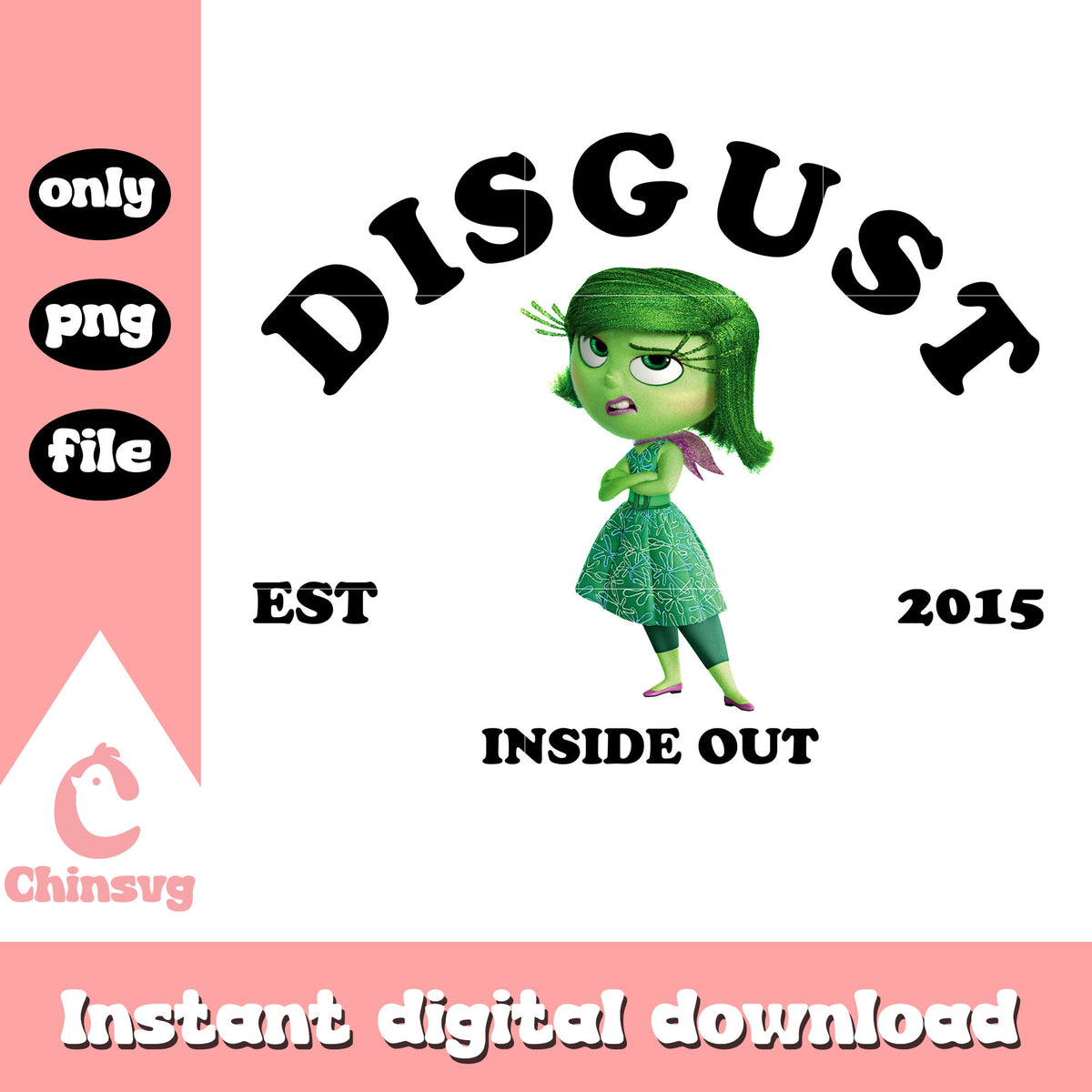 Disgusst Disgust body est 2015 design png, inside out disgust character png ...