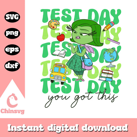 Disgust test day you got this svg, disgust from inside out​​ svg​