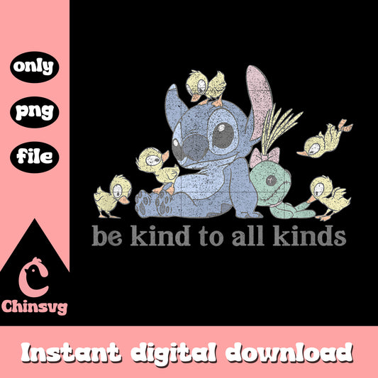 Disney Lilo & Stitch With Ducks Be Kind To All Kinds T-Shirt