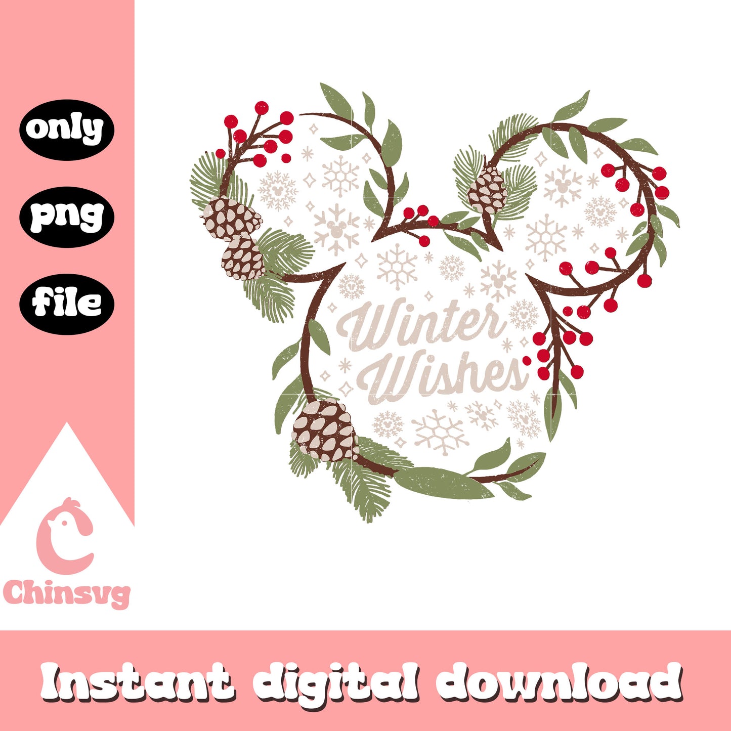 Disney Mickey Mouse Winter Wishes Vintage