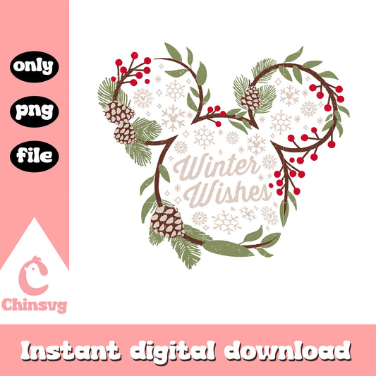 Disney Mickey Mouse Winter Wishes Vintage