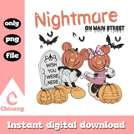 Disney Pumpkin Nightmare On Main Street SVG Download