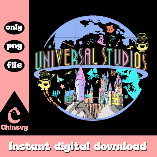 Disney Universal studio logo colorful png, magic kingdom colorful png