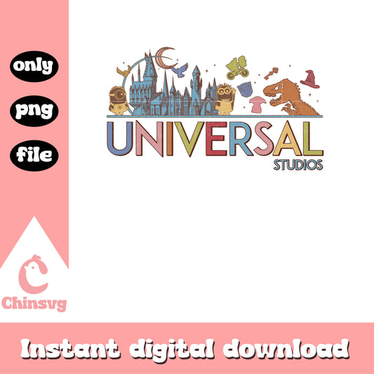 Disney Universal studio minion jurassic park png, retro disney png