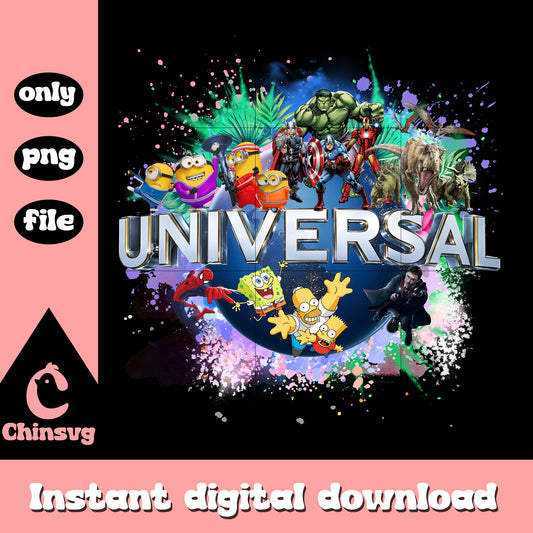 Disney Universal studios png, Disneyland characters png