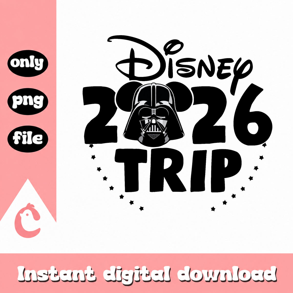 Disney 2026 Trip PNG, Darth Vader Disney Trip, Star Wars PNG