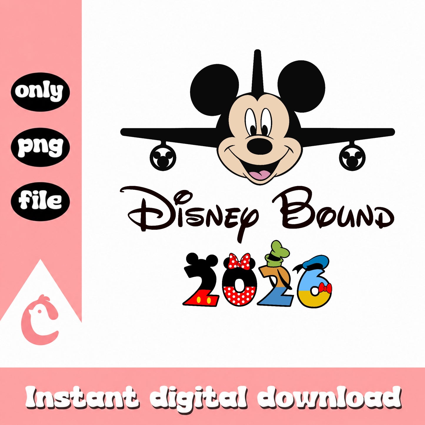 Disney Bound 2026 PNG, Mickey Mouse Family Trip, Disney Vacation PNG