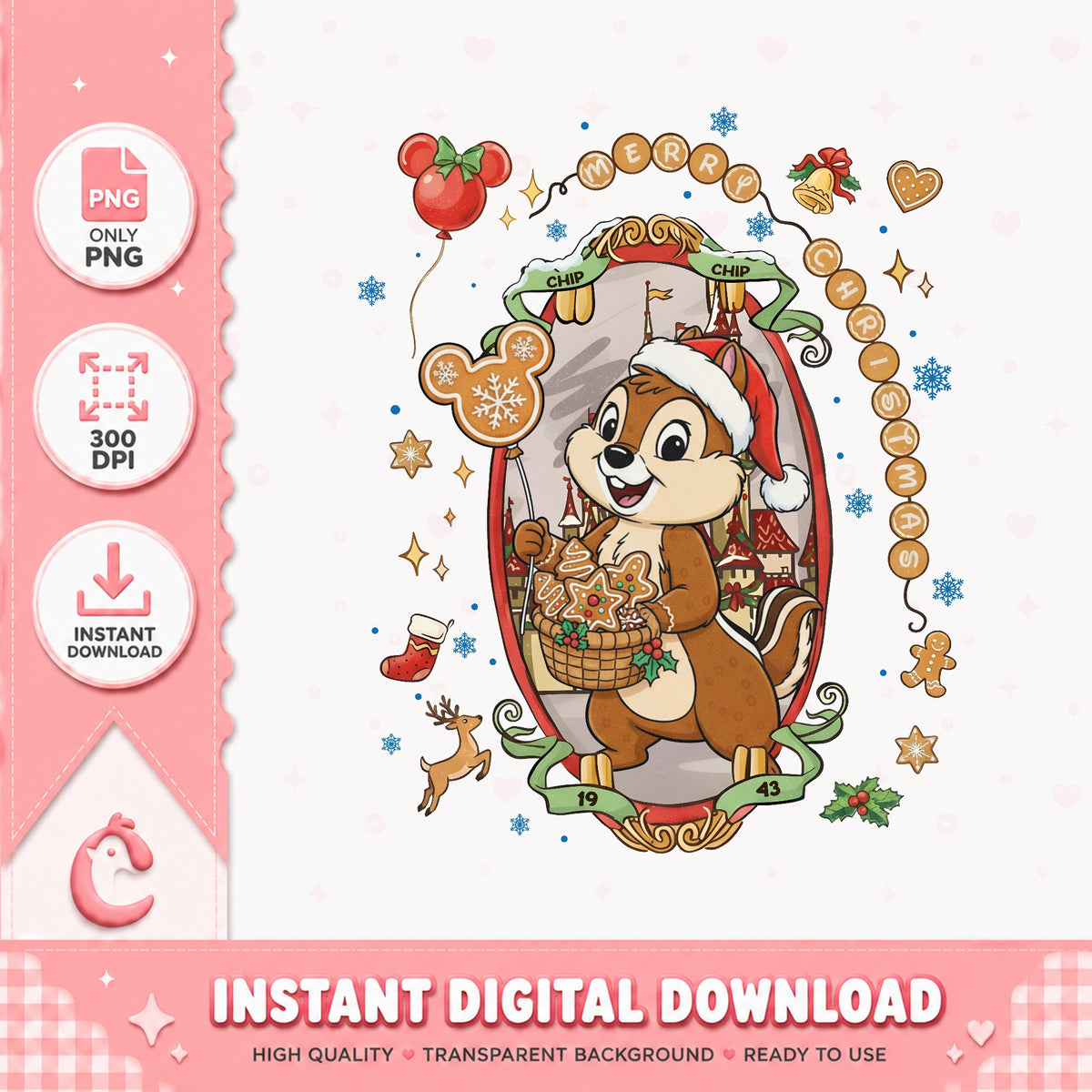 Disney Characters Coquette Bow Chip