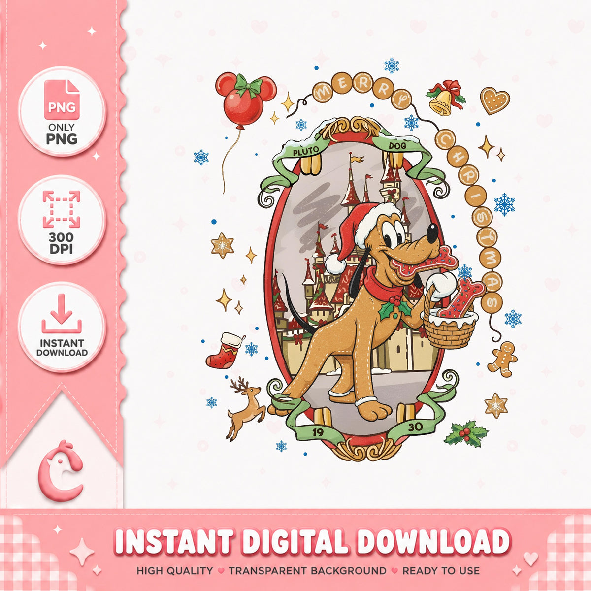 Disney Characters Coquette Bow Pluto