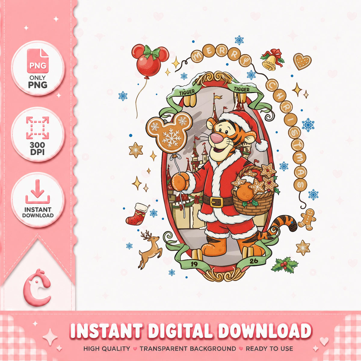 Disney Characters Coquette Bow Tigger