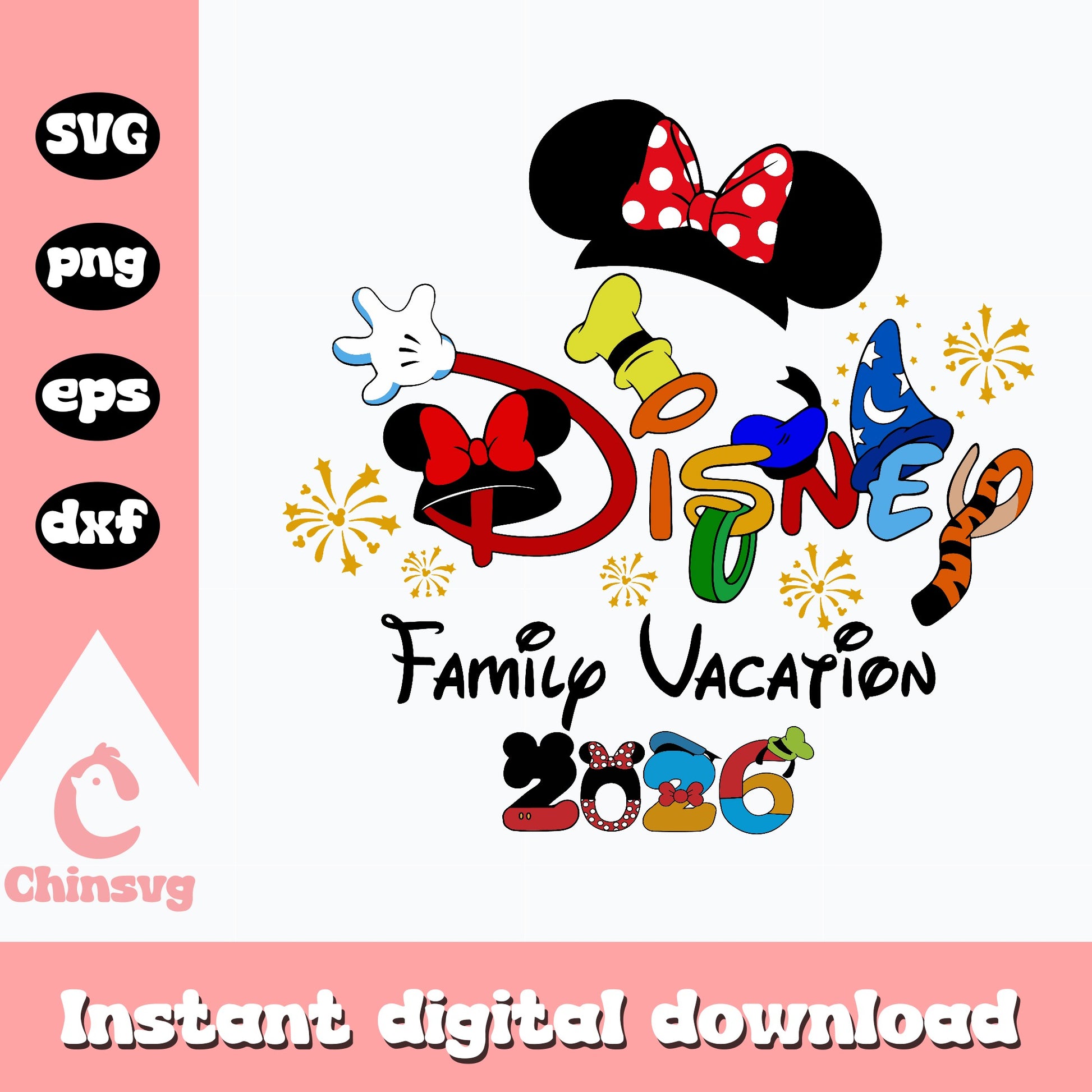 Disney Family Vacation 2026 SVG, Mickey Minnie SVG PNG, Disney Trip SVG