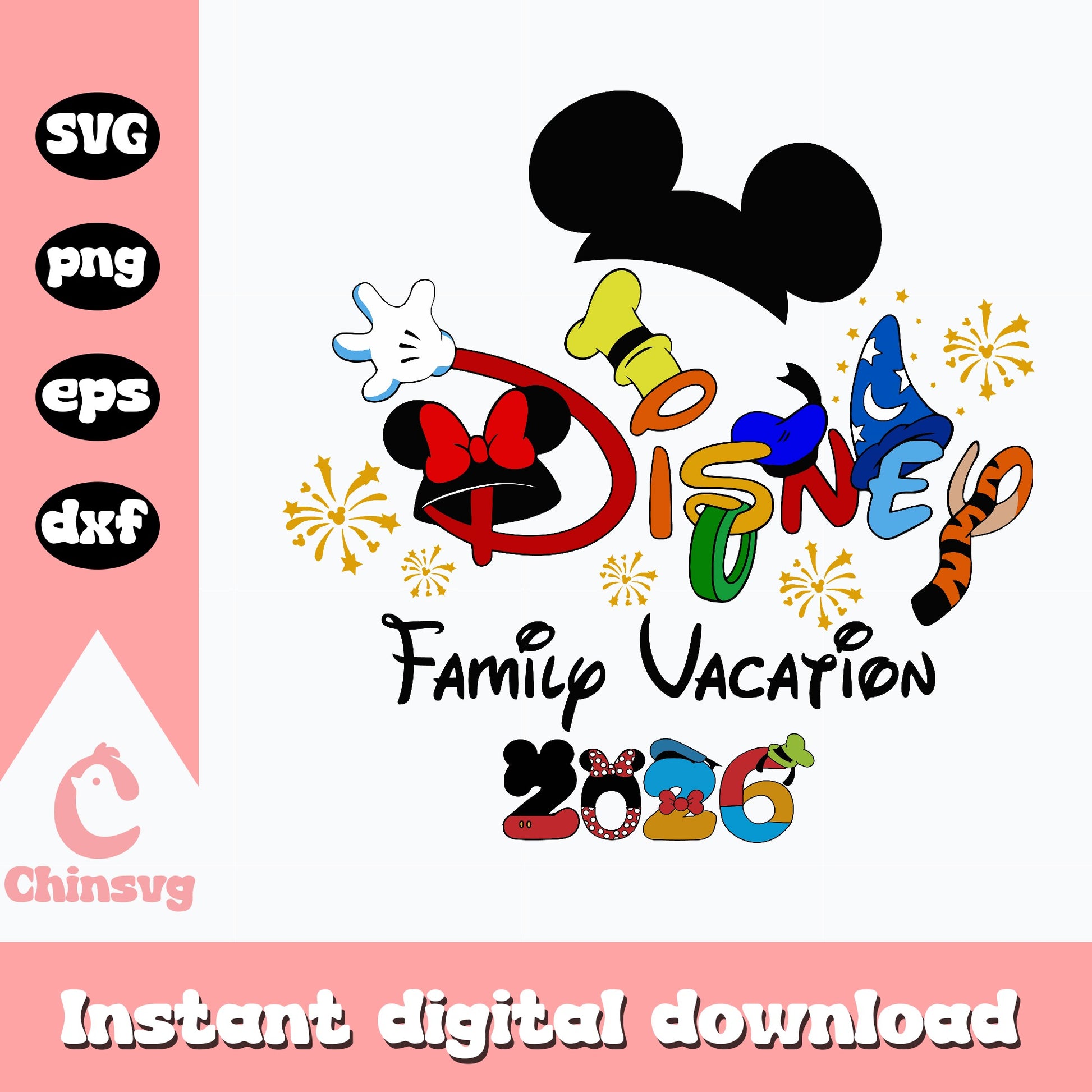 Disney Family Vacation 2026 SVG, Mickey Mouse SVG PNG, Disney Trip SVG