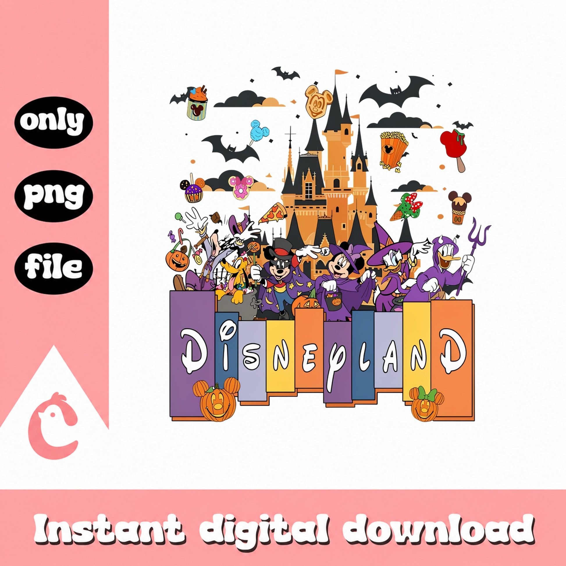 Disney Halloween Castle PNG, Mickey And Friends, Disneyland PNG