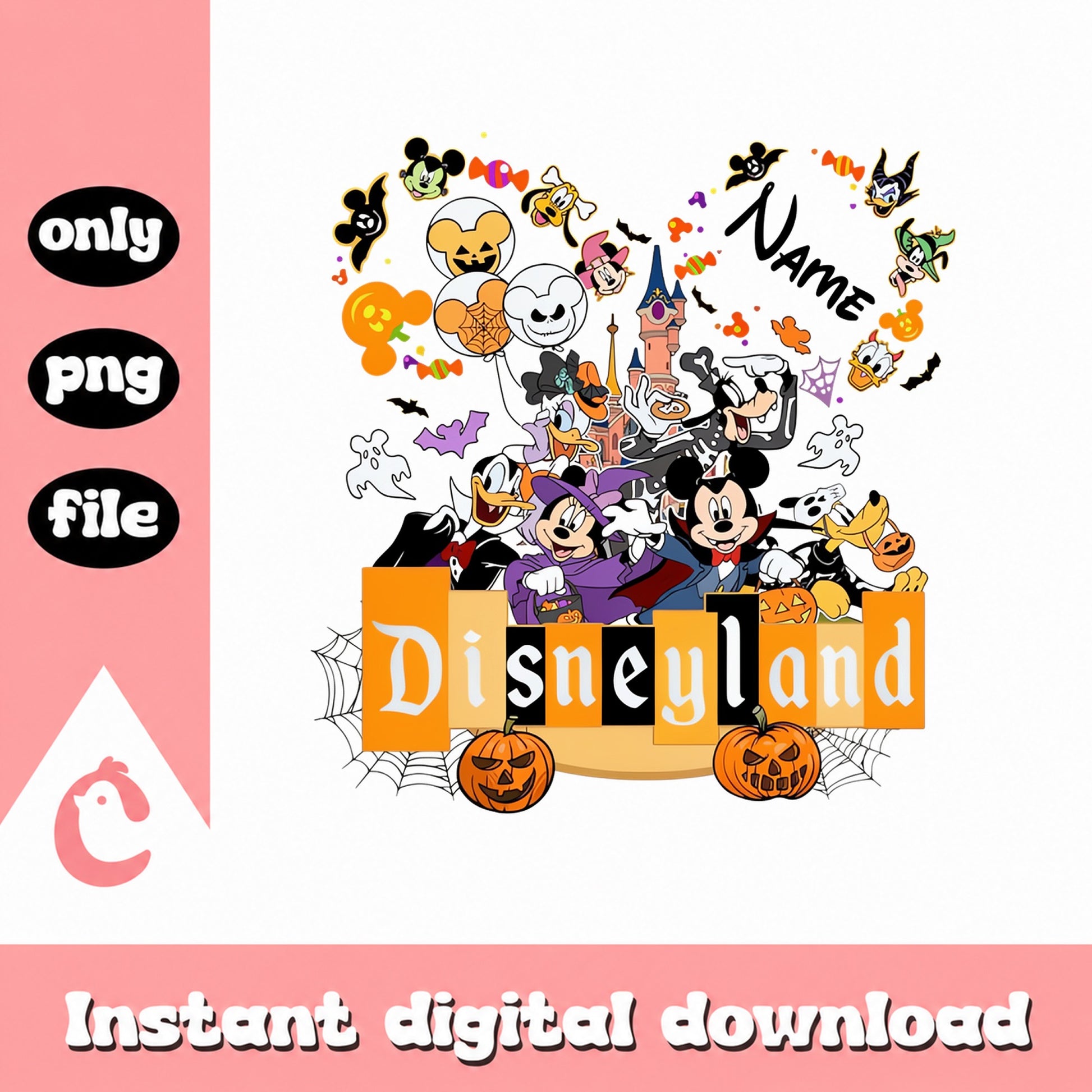 Disney Halloween Characters PNG, Mickey And Friends, Disneyland PNG