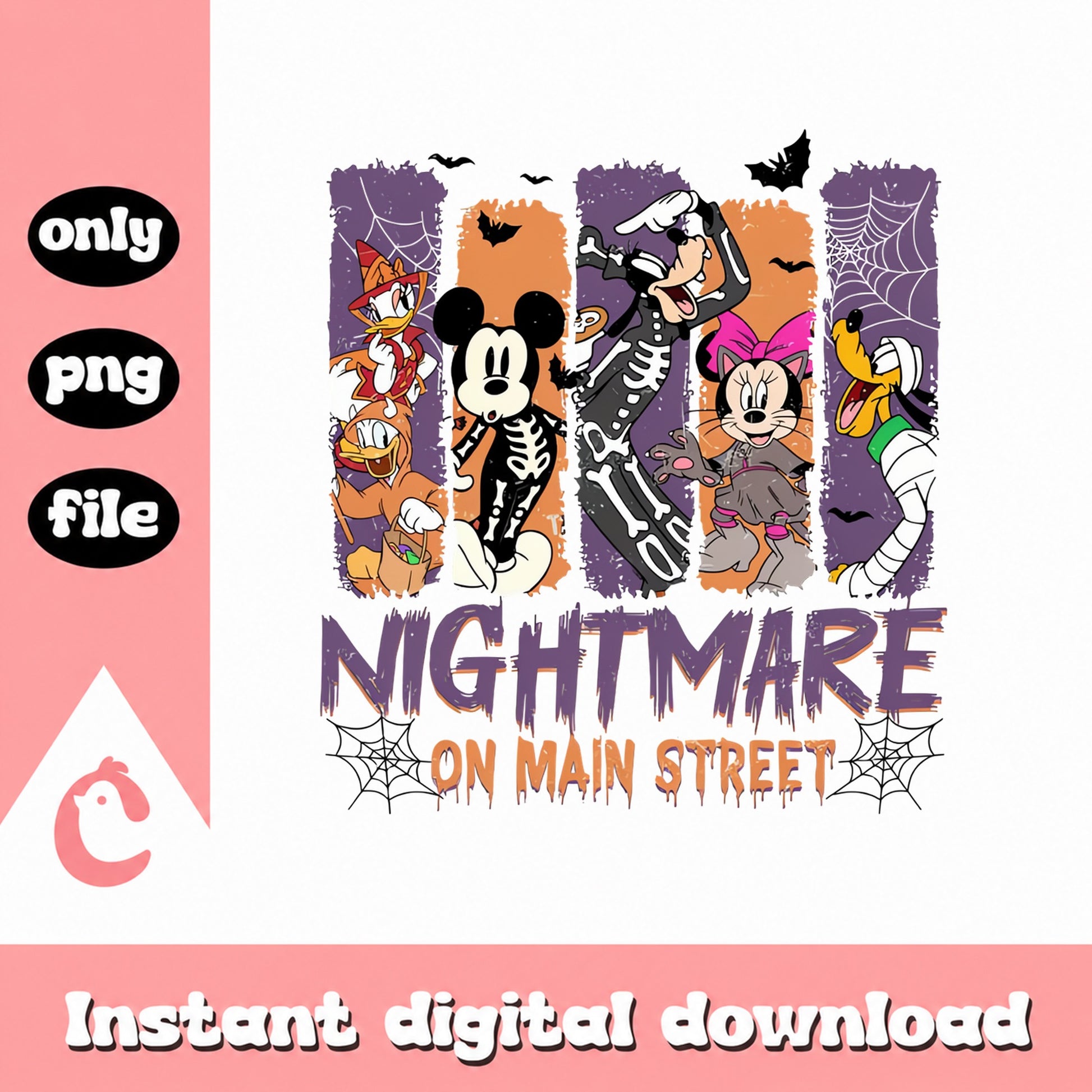 Disney Halloween Mickey And Friends PNG, Nightmare Main Street, PNG