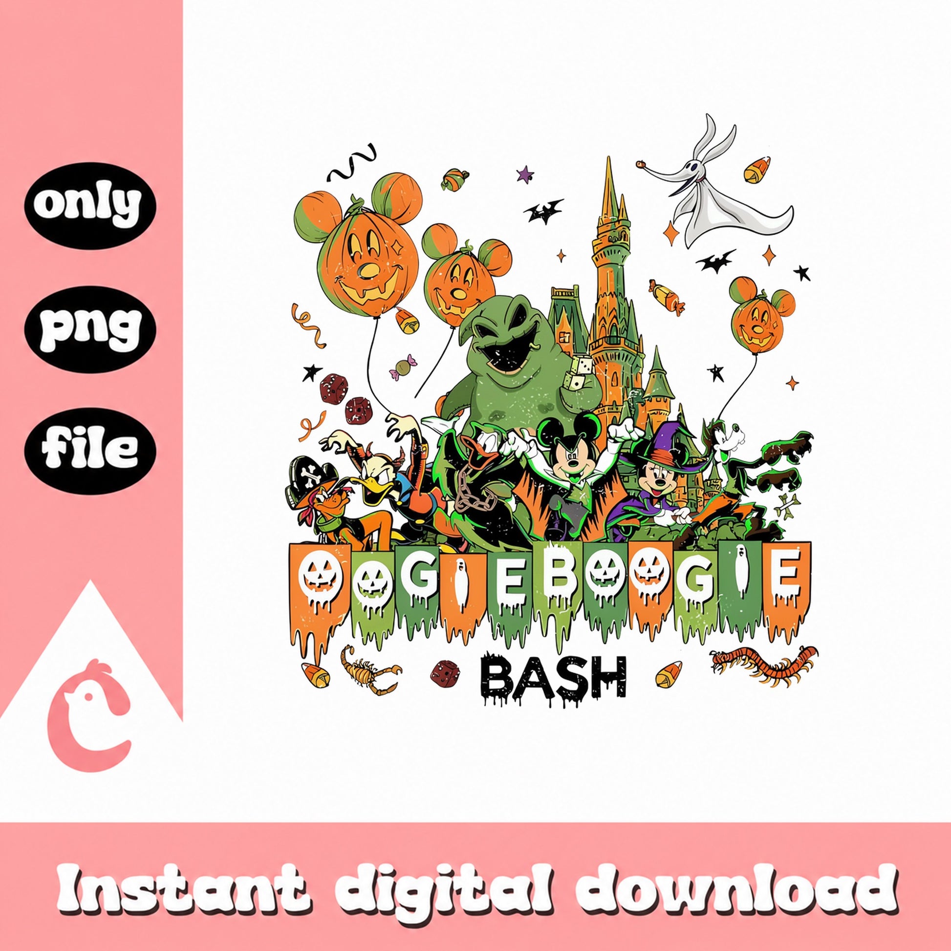 Disney Halloween Oogie Boogie Bash PNG, Mickey Minnie Goofy, PNG File