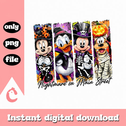 Disney Halloween PNG Bundle, Mickey Minnie Donald Goofy, PNG