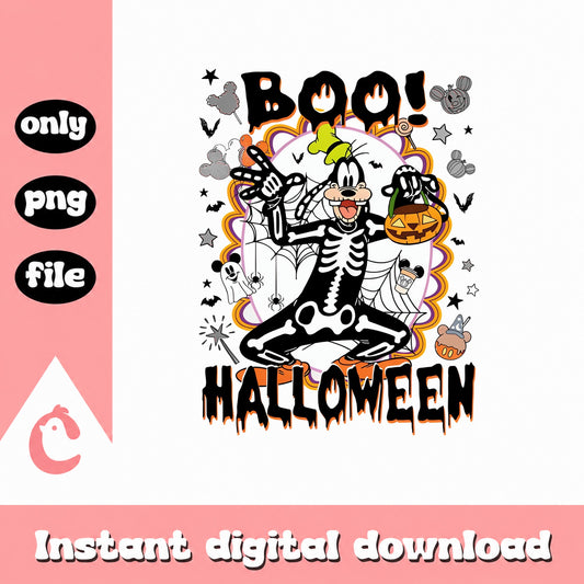 Disney Halloween PNG, Mickey Mouse Boo PNG, Skeleton Costume PNG
