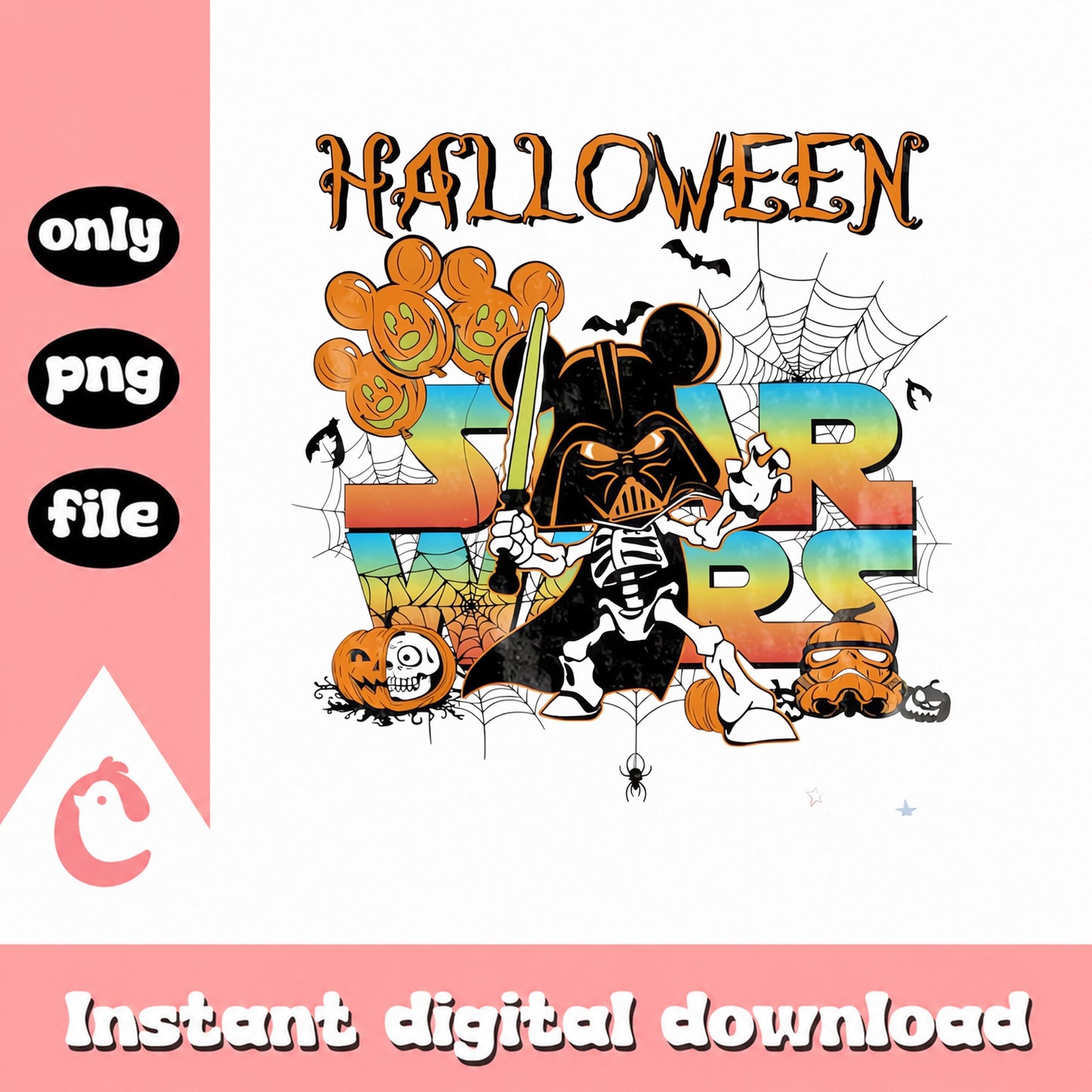 Disney Halloween SVG Bundle, Mickey Star Wars SVG, PNG File