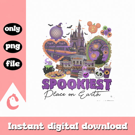 Disney Halloween Spookiest Place On Earth, Mickey Mouse PNG, Halloween PNG