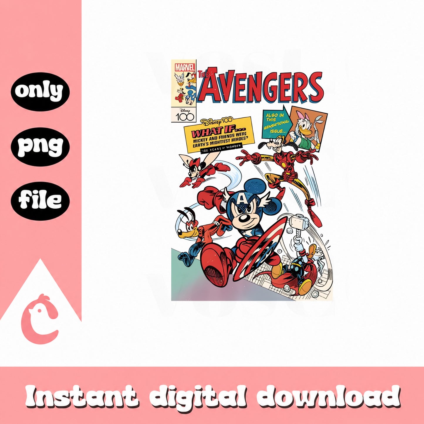 Disney Mickey And Friends Avengers, Marvel Comics, PNG File