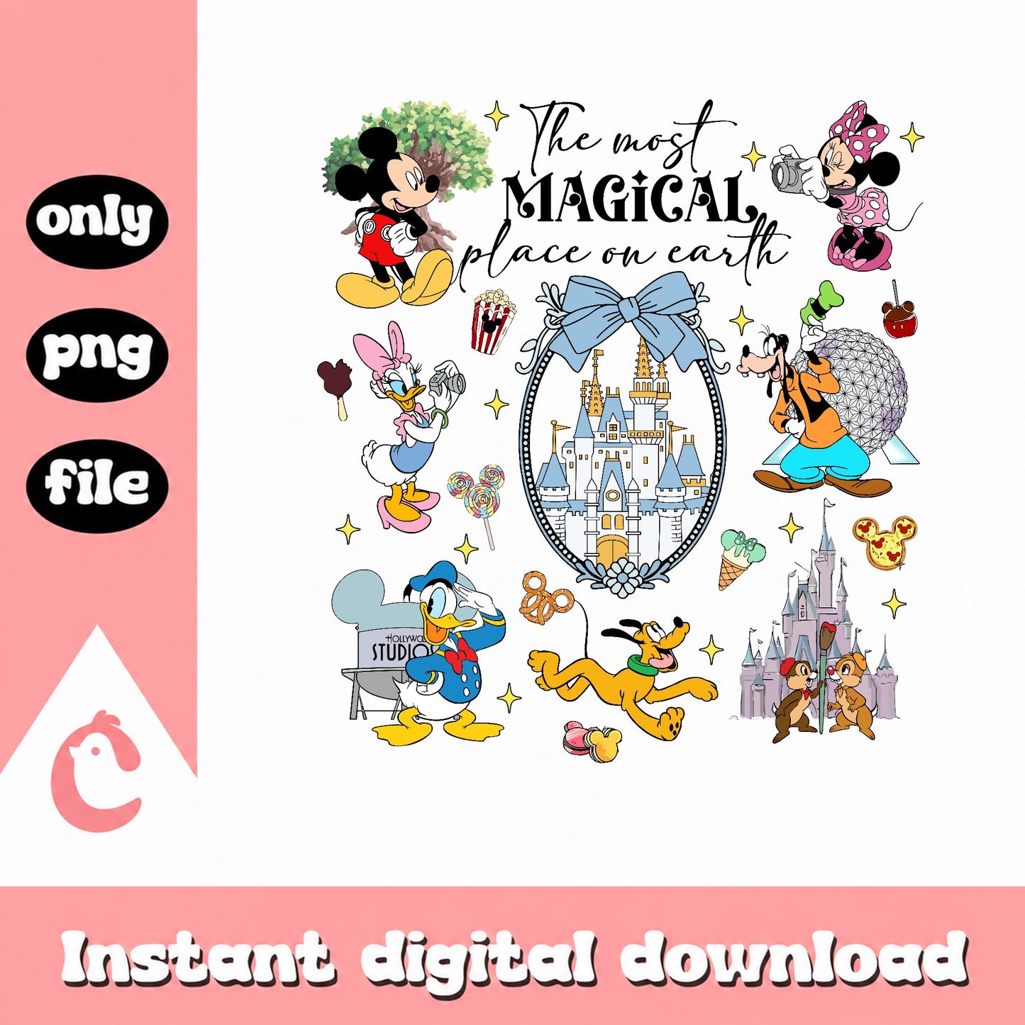 Disney Most Magical Place On Earth PNG, Mickey And Friends PNG, Disney Castle PNG