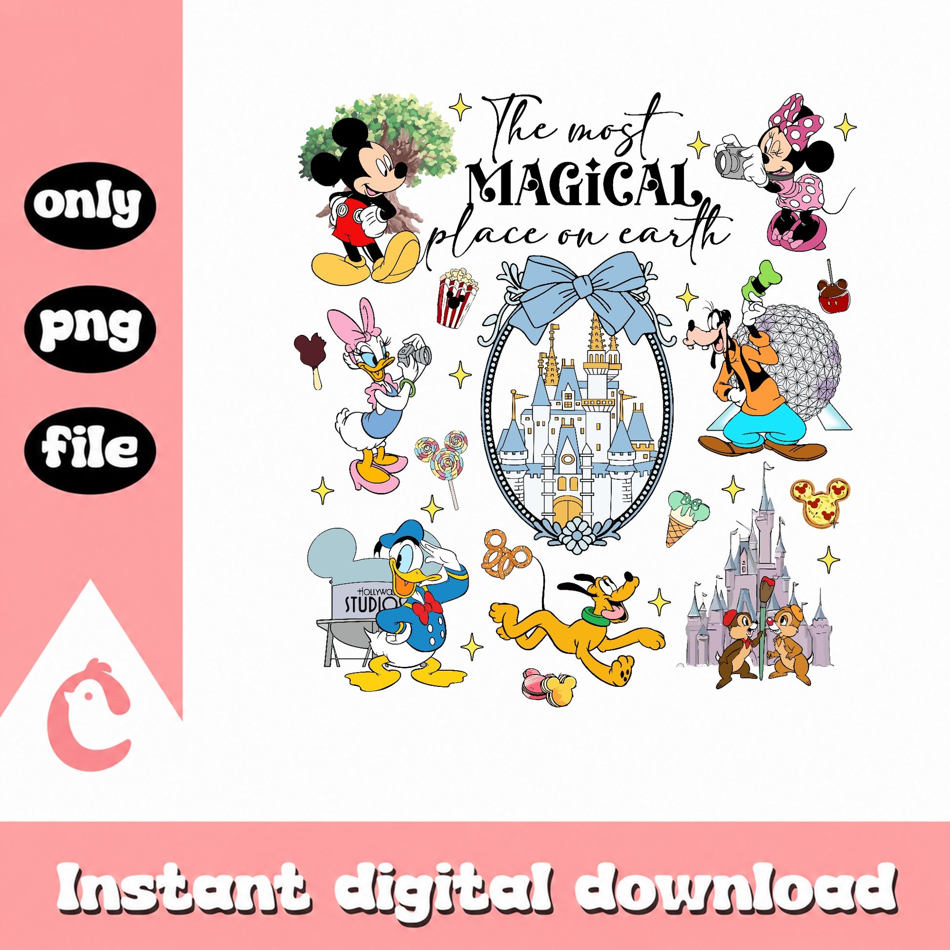 Disney Most Magical Place On Earth PNG, Mickey And Friends PNG, Disney Castle PNG