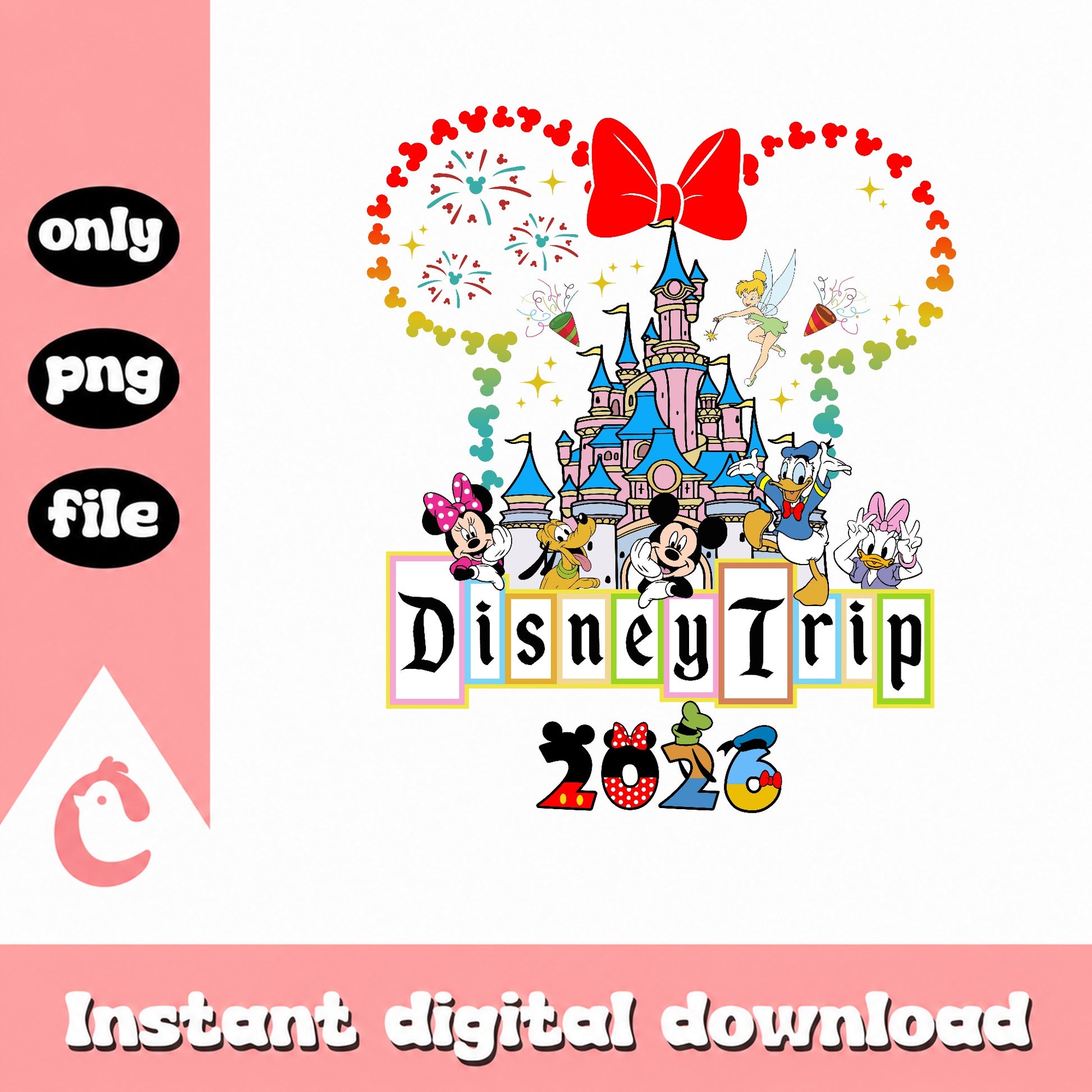 Disney Trip 2026 PNG, Mickey And Friends Castle, Disneyland PNG