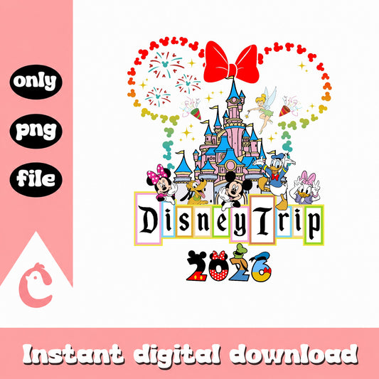 Disney Trip 2026 PNG, Mickey And Friends Castle, Disneyland PNG