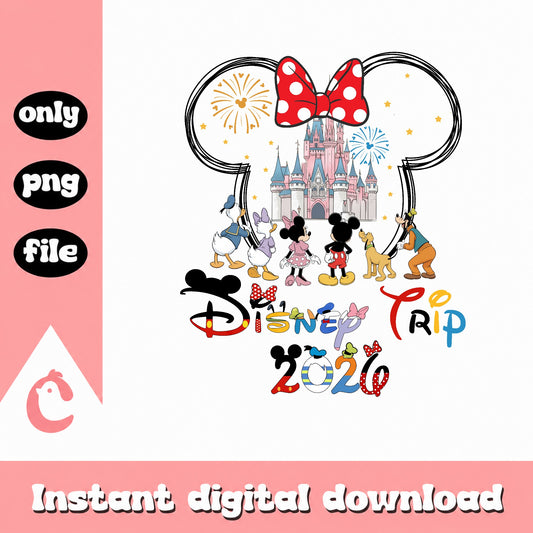 Disney Trip 2026 PNG, Mickey And Friends PNG, Disney Castle PNG