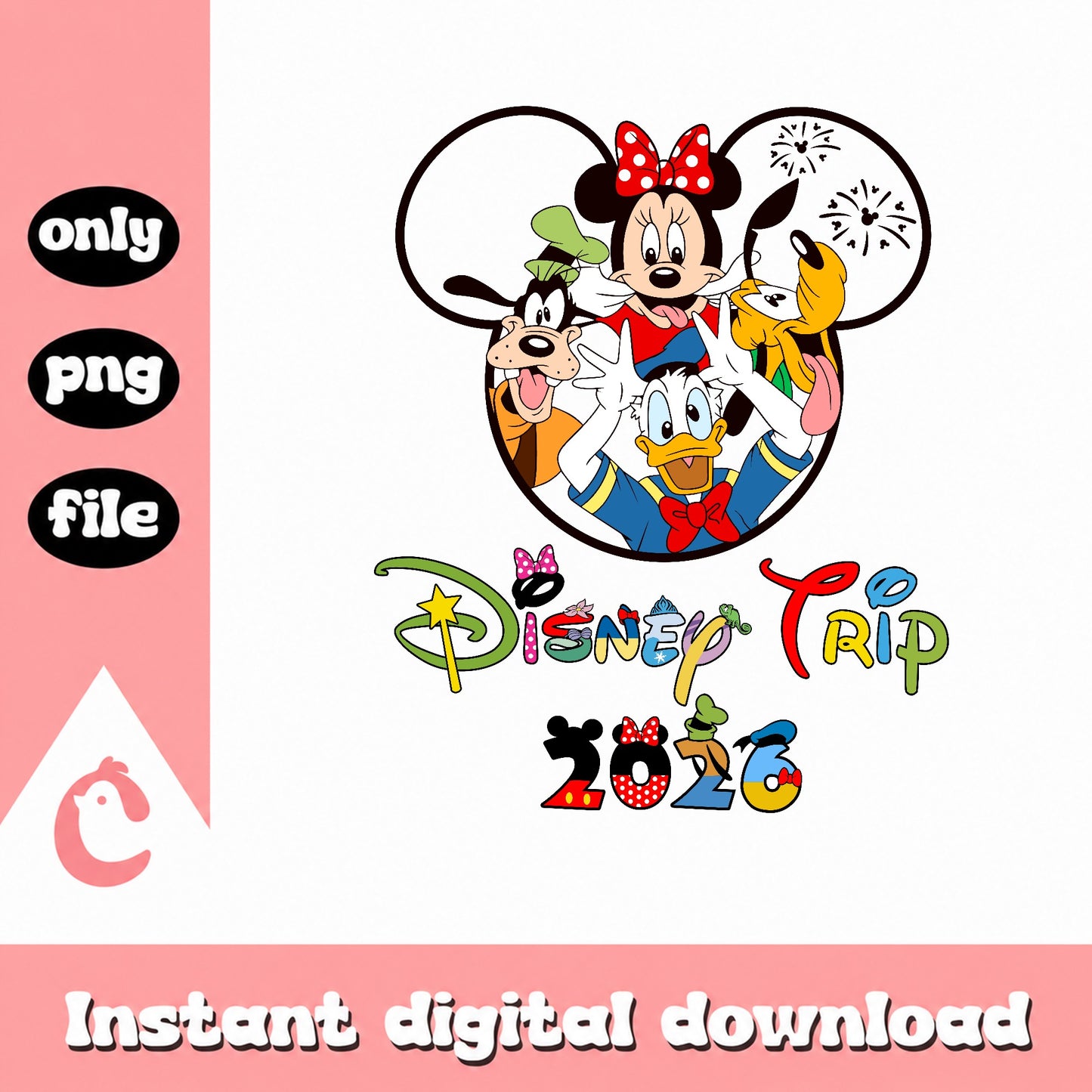 Disney Trip 2026 PNG, Mickey And Friends Vacation PNG, Disney PNG