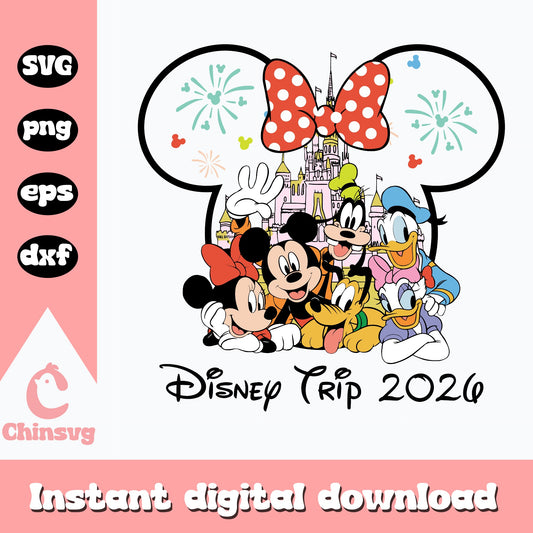 Disney Trip 2026 SVG, Mickey And Friends PNG, Disney SVG