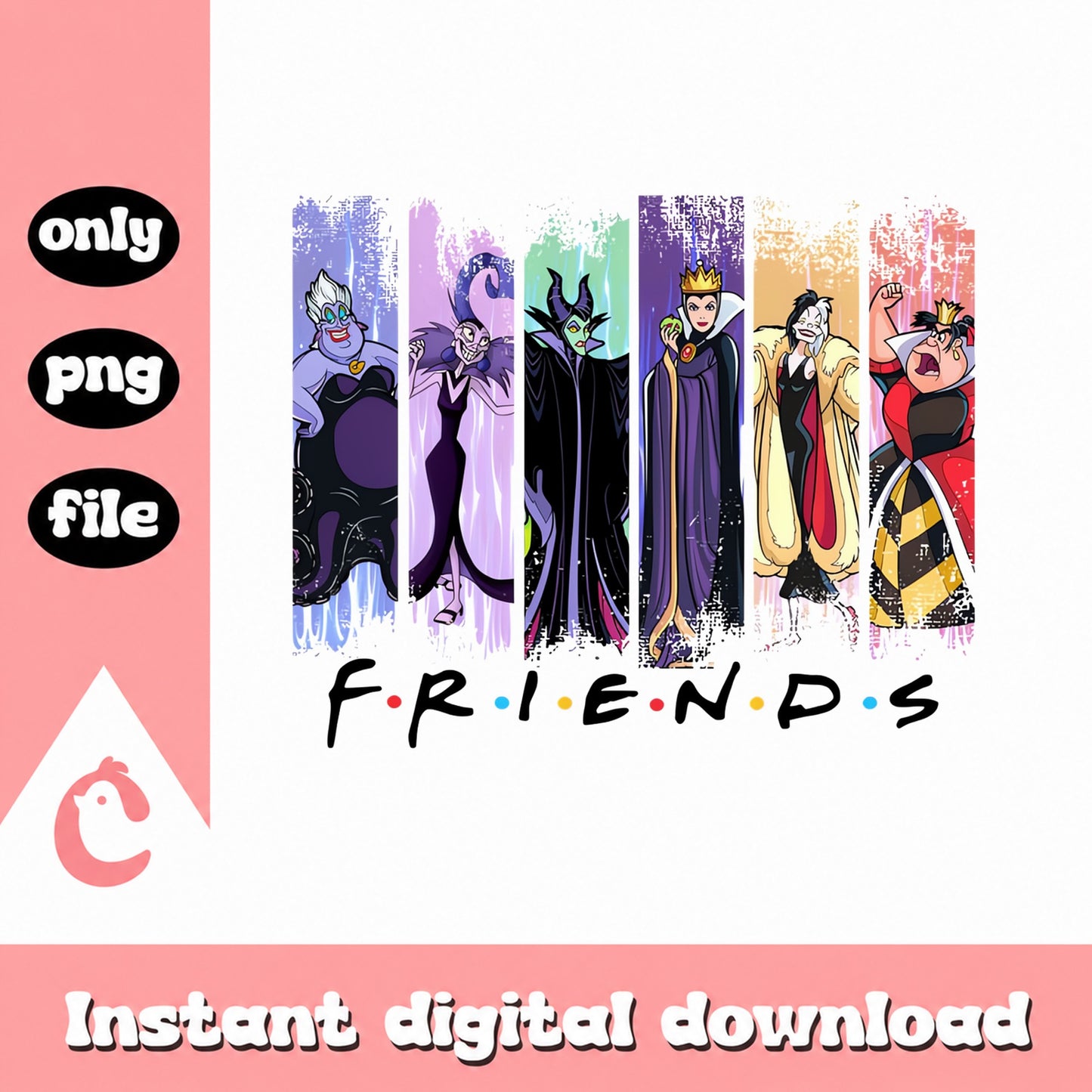 Disney Villains Friends SVG Bundle, Maleficent Ursula PNG, SVG