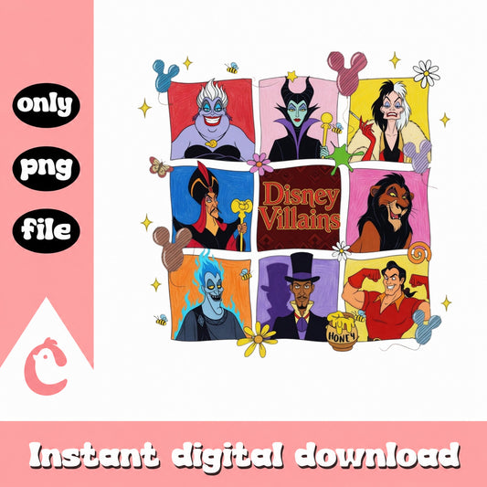 Disney Villains PNG Bundle, Maleficent Ursula Jafar PNG, Disney PNG