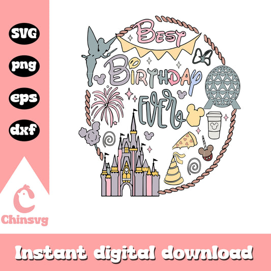 Disney best birthday ever design svg, disney birthday​ svg