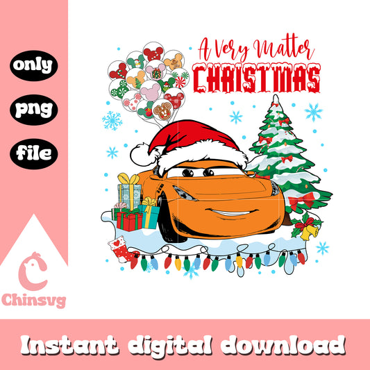 Disney cars a very matter christmas png, disney cars png